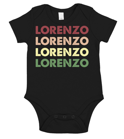 Lorenzo Shirt - Funny Personalized Name Lorenzo Short Sleeve Baby One-Piece