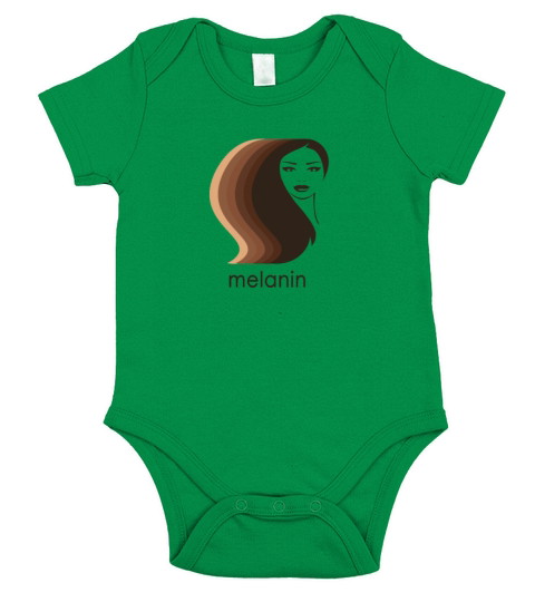 Melanin African American Women Black Pride Quote Short Sleeve Baby One-Piece