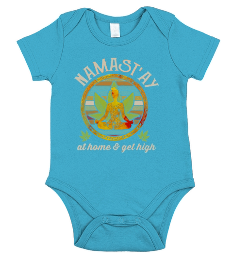 Namastay Home And Get High Namaste marijuana Short Sleeve Baby One-Piece
