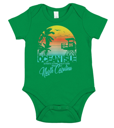 ocean isle North Carolina beach shirt Short Sleeve Baby One-Piece