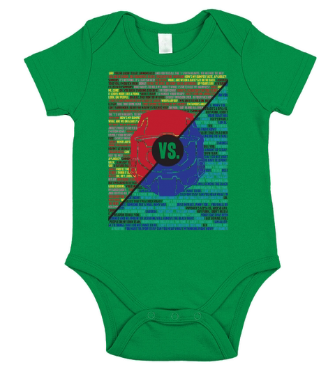 Red Vs Blue Short Sleeve Baby One-Piece