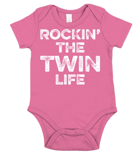 Rockin’ the Twin life Quote for a Fraternal Twin Short Sleeve Baby One-Piece