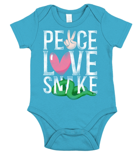 Snake Serpent Girl Vintage Peace Short Sleeve Baby One-Piece