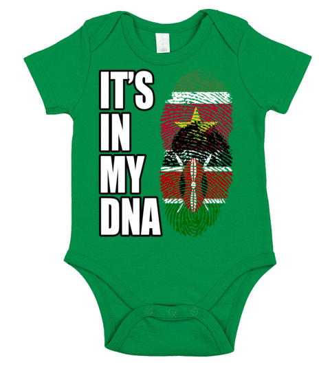 Surinamese And Kenyan Vintage Heritage DNA Flag Short Sleeve Baby One-Piece