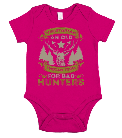 Vegetarian Old Indian Term For Bad Hunter Deer Short Sleeve Baby One-Piece