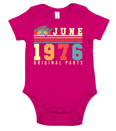 Year Of Construction 1976 June Short Sleeve Baby One-Piece