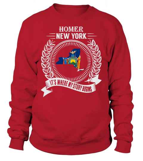 Homer new york its where my story begins Sweatshirt Unisex