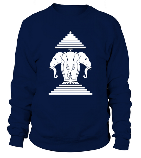 Laos Three Headed Elephant Sweatshirt Unisex
