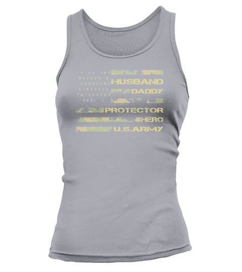 Husband Daddy Protector Hero Veteran American Flag Tank top Woman