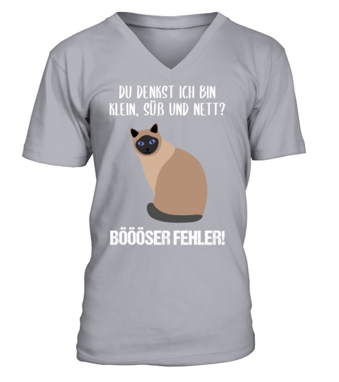 Cat Small Sweet Nice Bad Mistake Quote Gift V-Neck T-shirt