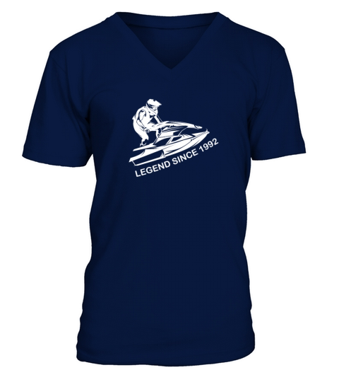 Jet ski vintage 1992 birthday 30 years V-Neck T-shirt