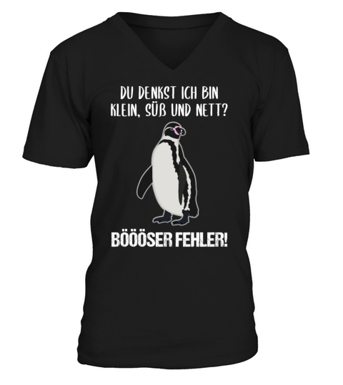Penguin Small Sweet Nice Funny Quote Gift V-Neck T-shirt
