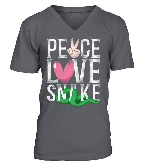 Snake Serpent Girl Vintage Peace V-Neck T-shirt