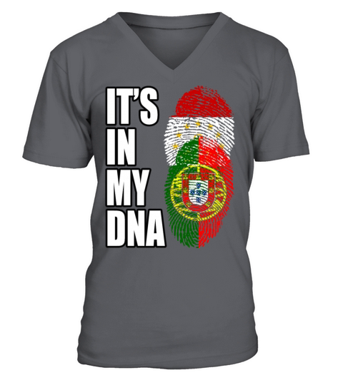 Tajikistani And Portuguese Vintage Heritage DNA Fl V-Neck T-shirt
