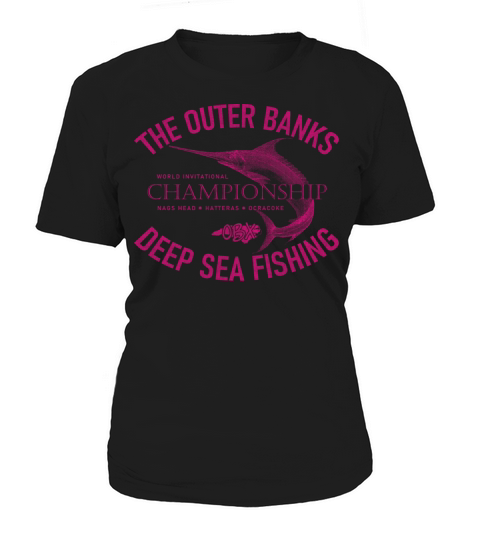 Outer Banks Deep Sea Fishing OBX Vintage Fuchsia Women's T-Shirt