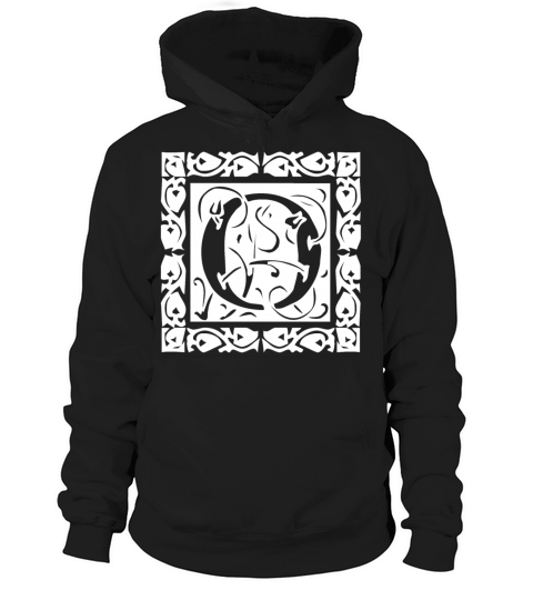 O Capital Letter Initial Monogram Alphabet Name Hoodie Unisex