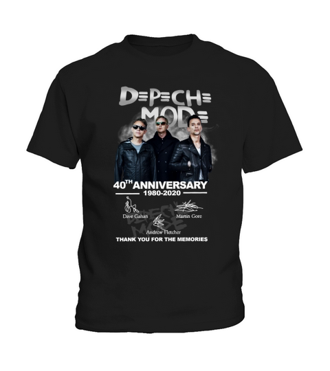 40th Anniversary Of Depeche Mode All Signature Thank For The Memories T-Shirt Kids T-Shirt