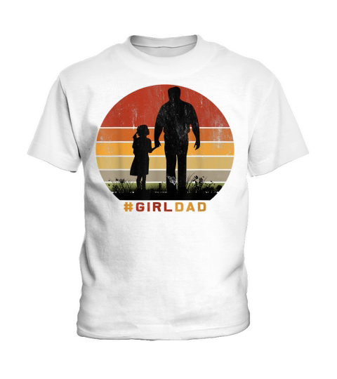 Girldad Girl Dad Father &amp; Daughter Retro Basketball Gift T-Shirt Kids T-Shirt