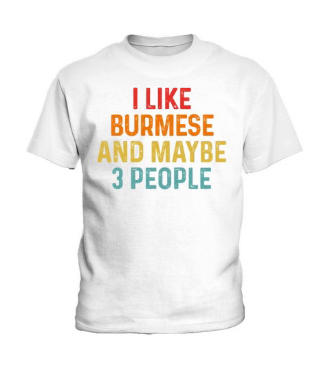 I Like Burmese And Maybe 3 People Retro Vintage Kids T-Shirt