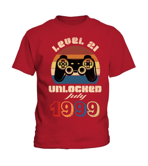 I was born in 1999 my LEVEL 21 is unlocked from now on in July of 2020 Kids T-Shirt