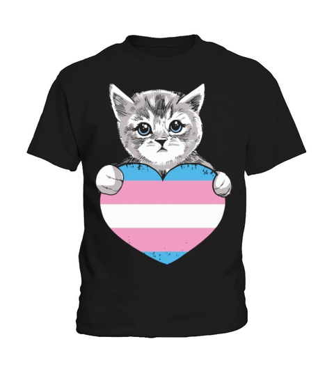 Transgender Cat Kitten Trans LGBTQ Transsexual Kids T-Shirt