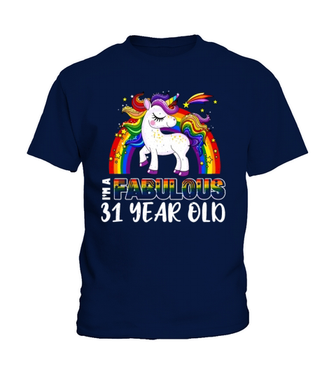 Unicorn Age 31 Years Gay Pride LGBT Pride Month Kids T-Shirt