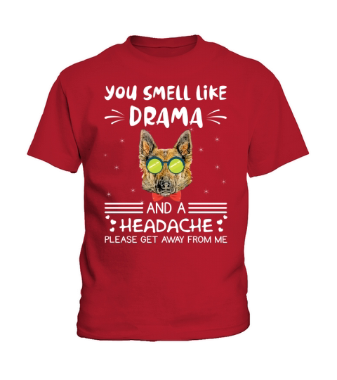 You Smell Like Drama And A Headache Funny German Shepherd Dog 2020 Kids T-Shirt