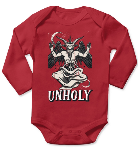 Baphomet Devil Tarot Card Occult Unholy Gothic Long Sleeve Baby One-Piece