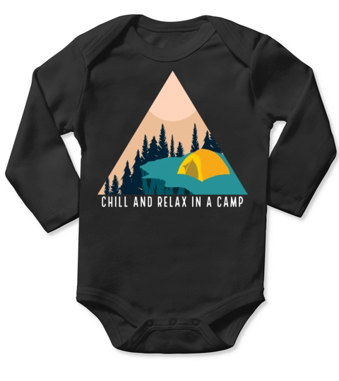 Chill and Relax in a Camp Long Sleeve Baby One-Piece