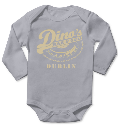 Dino - Bar and Grill Dublin Long Sleeve Baby One-Piece