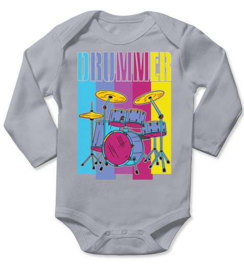 Drummer Long Sleeve Baby One-Piece