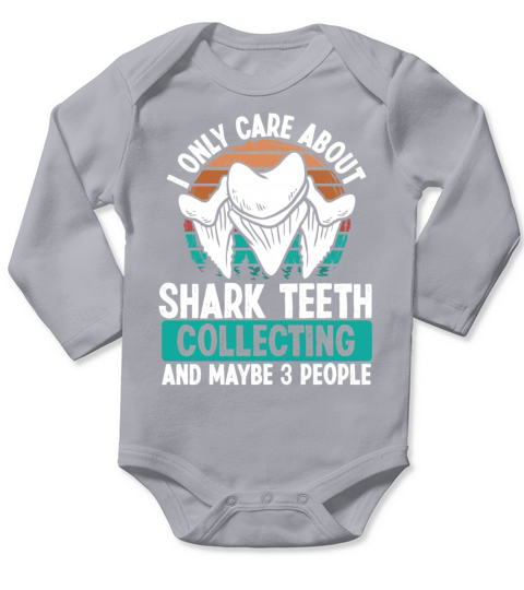 Hunter Vintage about Shark Teeth Collecting Long Sleeve Baby One-Piece