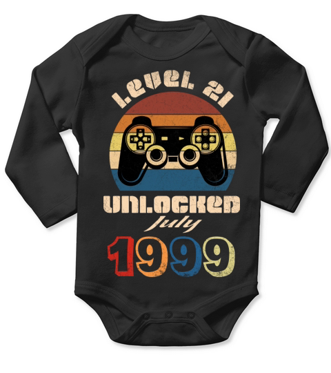 I was born in 1999 my LEVEL 21 is unlocked from now on in July of 2020 Long Sleeve Baby One-Piece