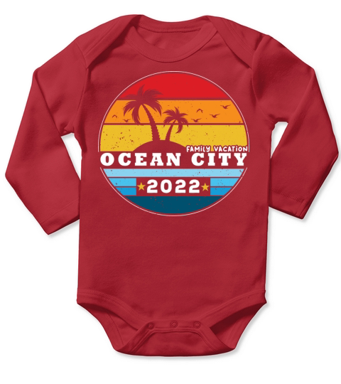 Ocean City 2022 Long Sleeve Baby One-Piece
