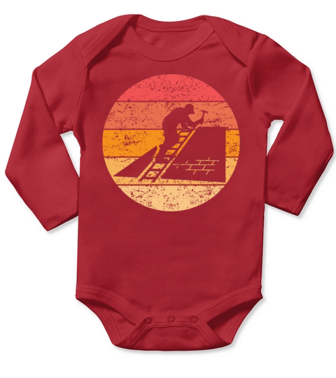 Roofer Profession Training Craftsman Retro Gift Long Sleeve Baby One-Piece
