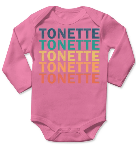 Tonette Name T Shirt - Tonette Vintage Retro Name Long Sleeve Baby One-Piece