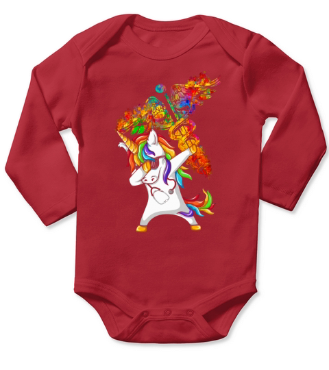 Unicorn Dabbing Nurse Shirt Long Sleeve Baby One-Piece