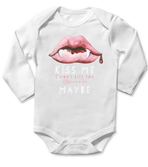 Vampire Saying Funny Long Sleeve Baby One-Piece