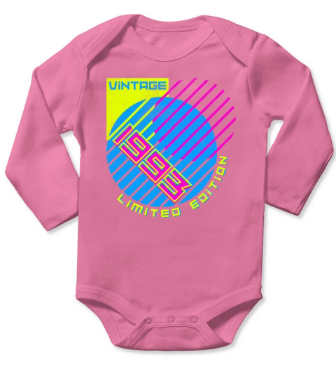 Vintage 1993 Vintage Retro Birthday Long Sleeve Baby One-Piece