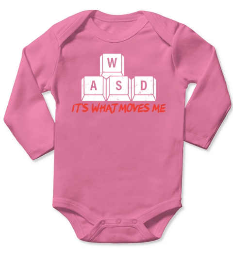 WASD Its What Moves Me Funny Computer Video Long Sleeve Baby One-Piece