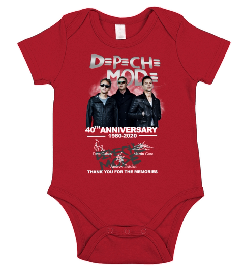 40th Anniversary Of Depeche Mode All Signature Thank For The Memories T-Shirt Short Sleeve Baby One-Piece
