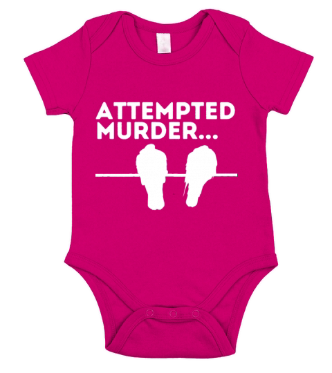 Attempted Murder 2 Crows I Raven Crow Birds Humor Short Sleeve Baby One-Piece