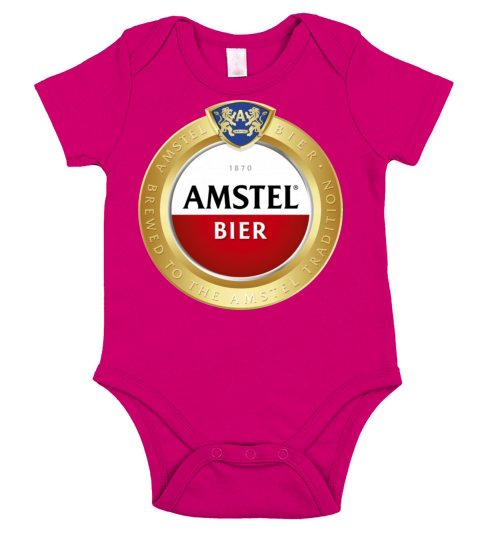 Best Amstel Logo Short Sleeve Baby One-Piece