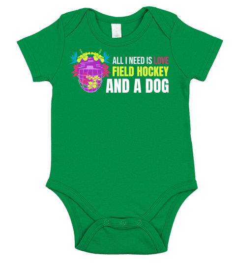 Dog Lover Quote For A Field Hockey Player Short Sleeve Baby One-Piece