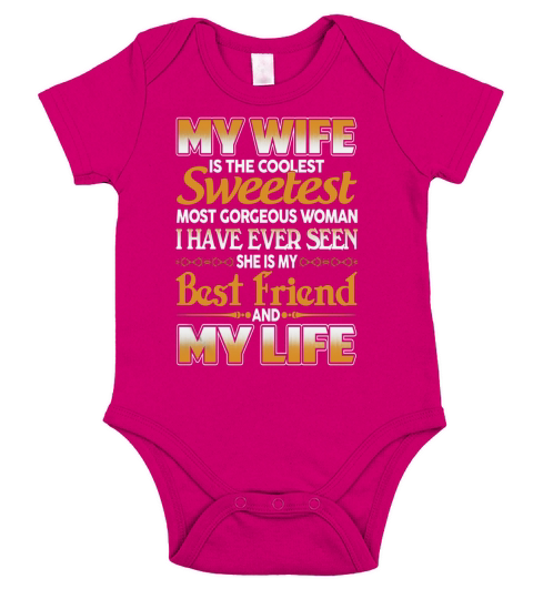 I lOVE MY WIFE Tshirt Short Sleeve Baby One-Piece