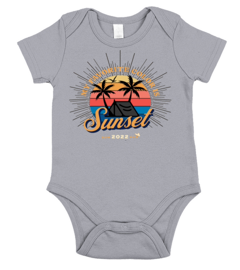 my favorite color is sunset Short Sleeve Baby One-Piece