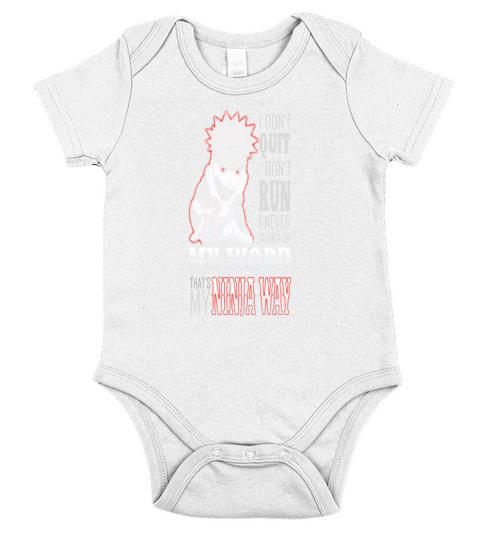 Naruto Ninja way - I never go back on my world - Mens Premium T-Shirt Short Sleeve Baby One-Piece