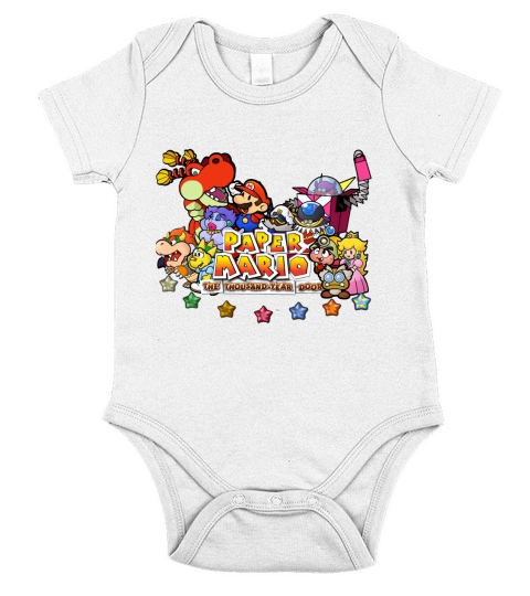 Paper Mario- The Thousand Year Door Short Sleeve Baby One-Piece