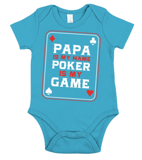 Poker Cards Dad Father Vintage Short Sleeve Baby One-Piece