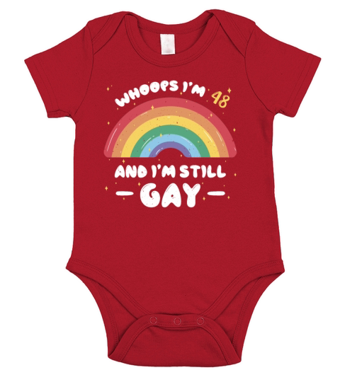 Rainbow Age 48 Years Gay Pride LGBT Pride Month Short Sleeve Baby One-Piece